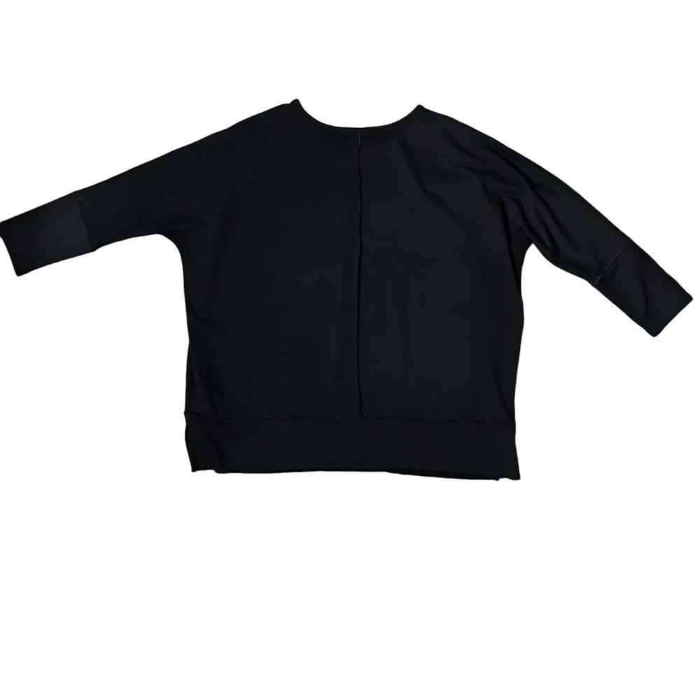 SPANX Perfect Length Top Doleman Dolman 3/4 Sleeves Womens Medium Black preowned - Picture 2 of 3